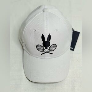 Psycho Bunny Kids White Courtside Baseball Cap New